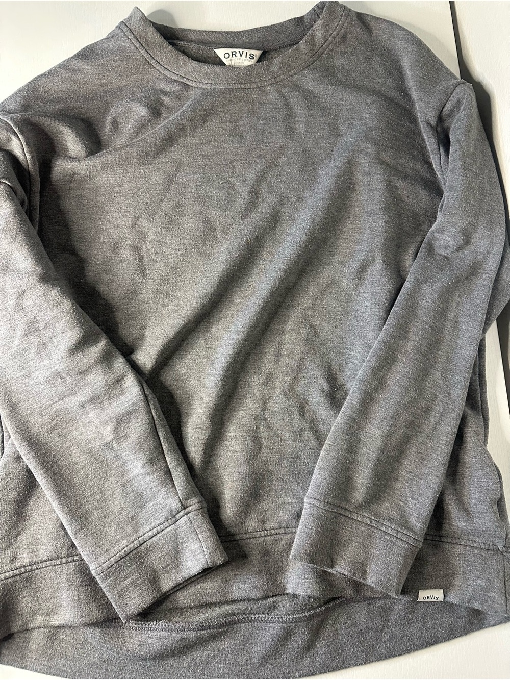 Orvis Women's Crewneck Sweater in Heather Gray